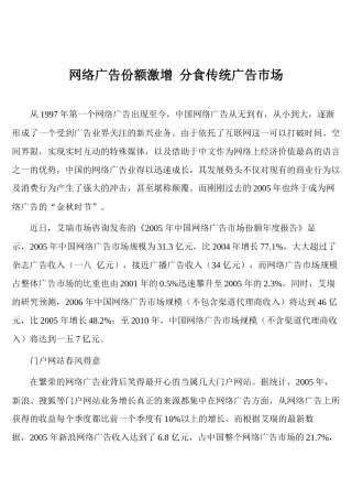 网络广告市场