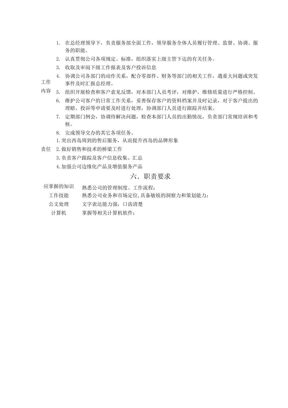 企业服务部岗位职责说明_第2页