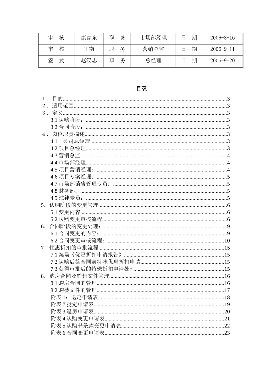 金地集团上海公司销售控制管理程序_23页_第2页