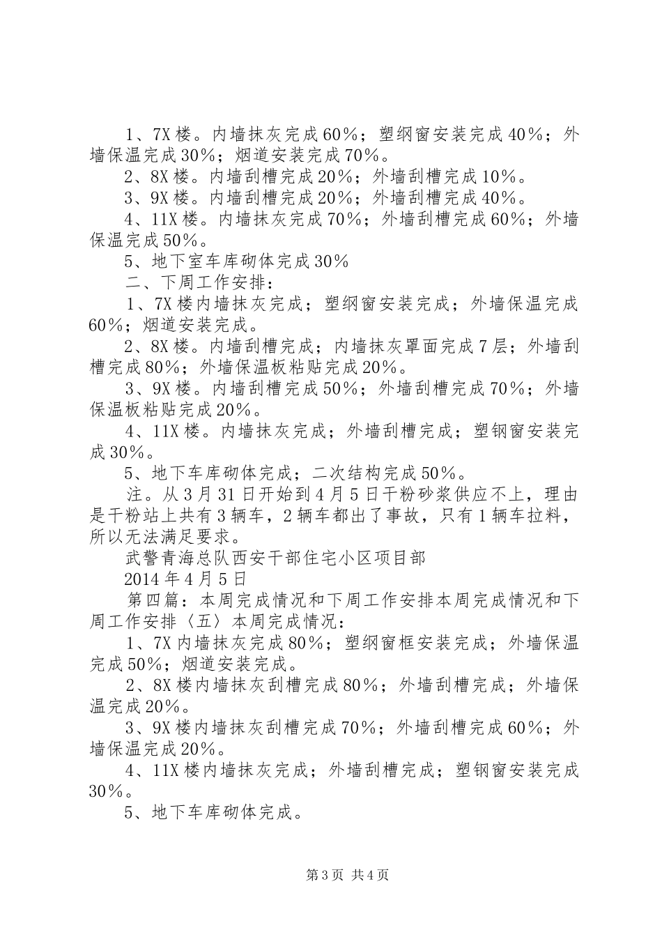 上周完成情况及本周工作安排_第3页