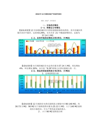盛地地产 XXXX年十二月绵阳房产市场分析
