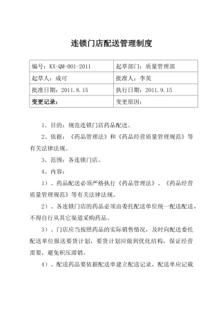 新门店制度职责及程序培训资料