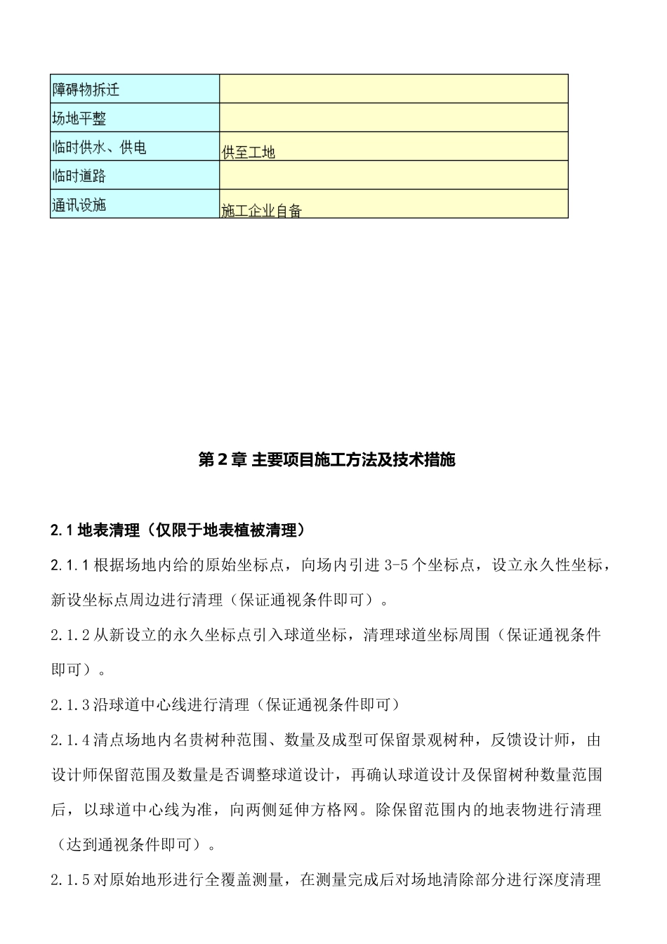 内蒙古某高尔夫球场施工方案_第3页