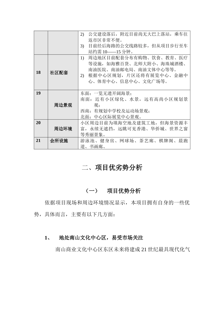 深圳市观海台项目市场优势分析及市场定位_第3页