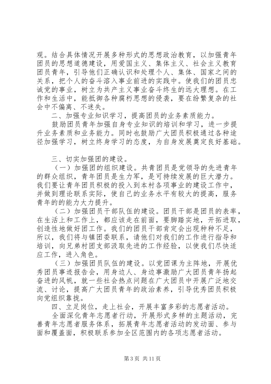 村团支部工作计划3篇_第3页