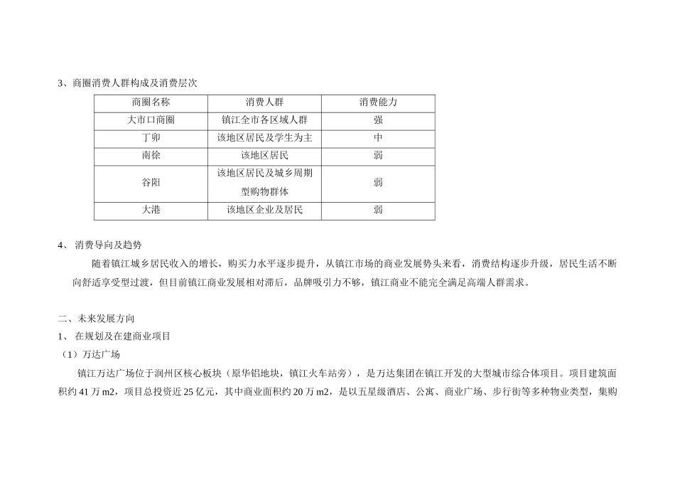 镇江市场商圈商业调研概况_第2页