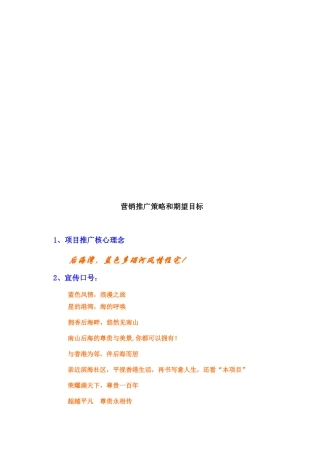 试谈营销推广策略与期望目标