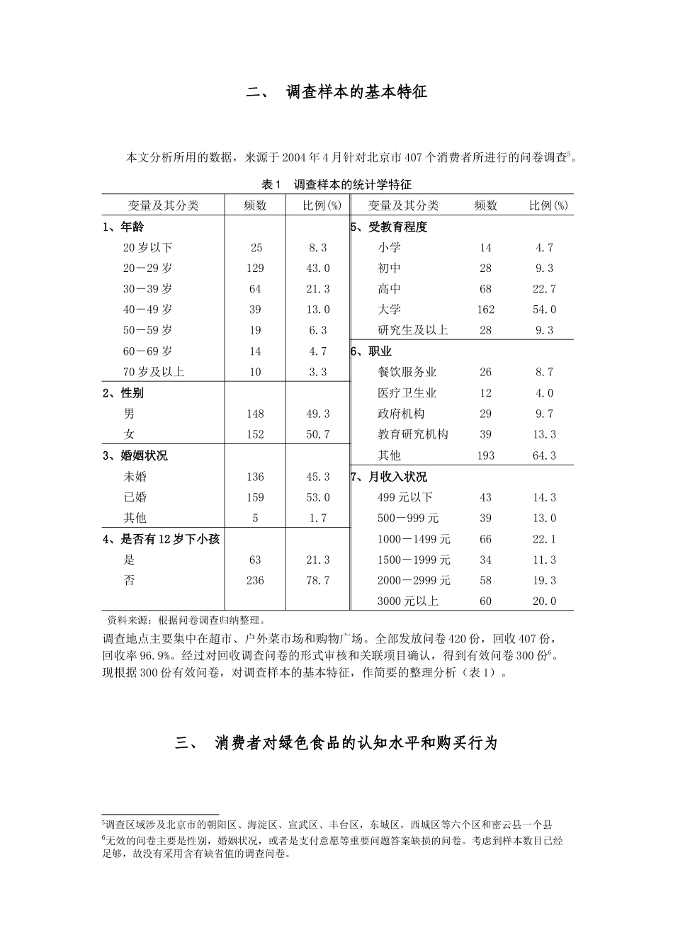 消费者对绿色食品的认知水平及其影响因素_第3页