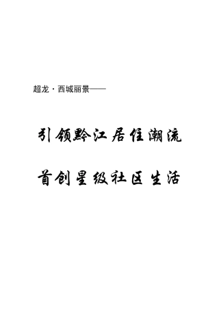 项目营销策划提议案