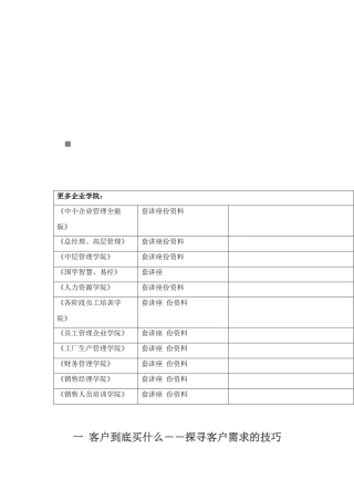 探寻客户需求的技巧