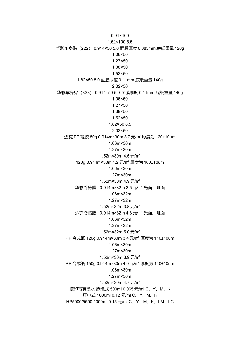 试谈常用展示材料报价_第3页