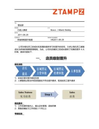 终端导购晋升制度