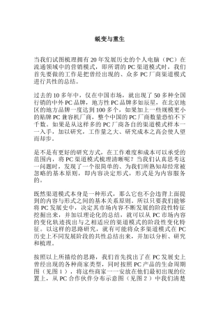 渠道管理：蜕变与重生（23页）