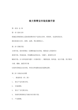 南大智尊宝市场实操手册