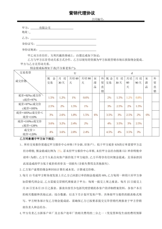兼职业务员协议