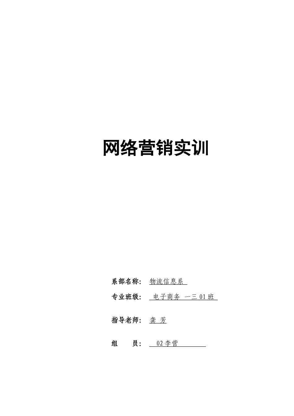 网络营销实训_第1页