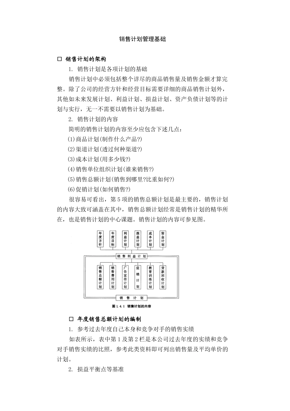销售计划管理基础(14页)_第1页