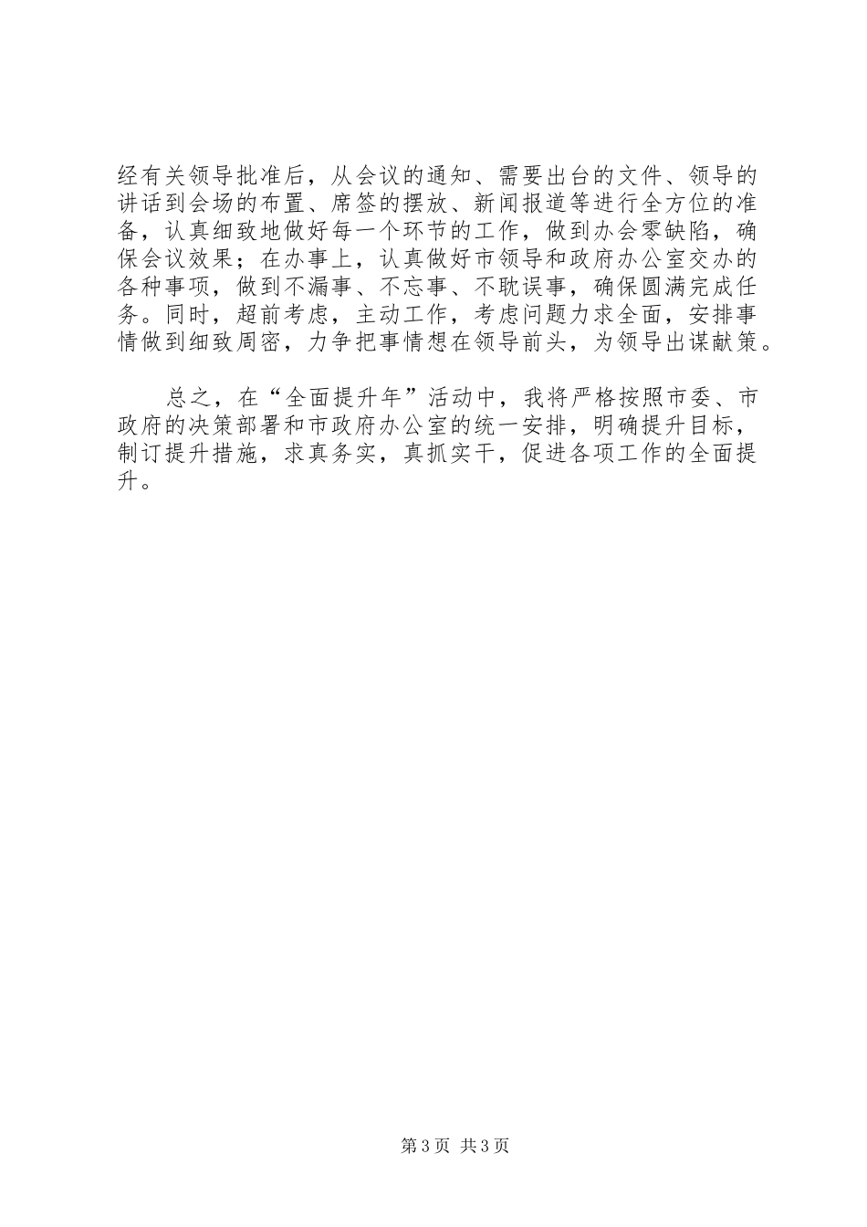 市政府办公室副主任“全面提升年”活动个人提升计划_第3页