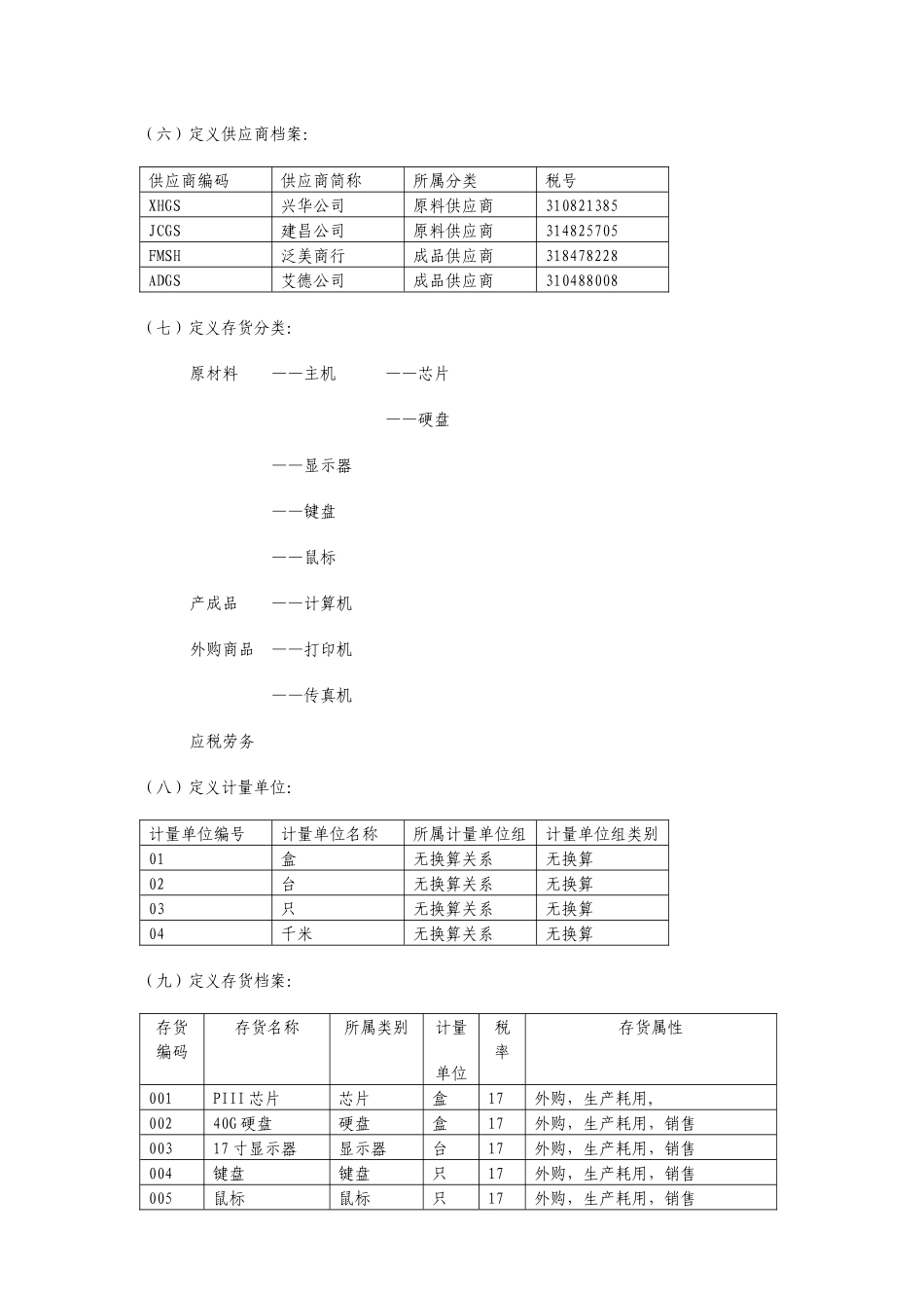 用友购销存练习(教师用)_第3页