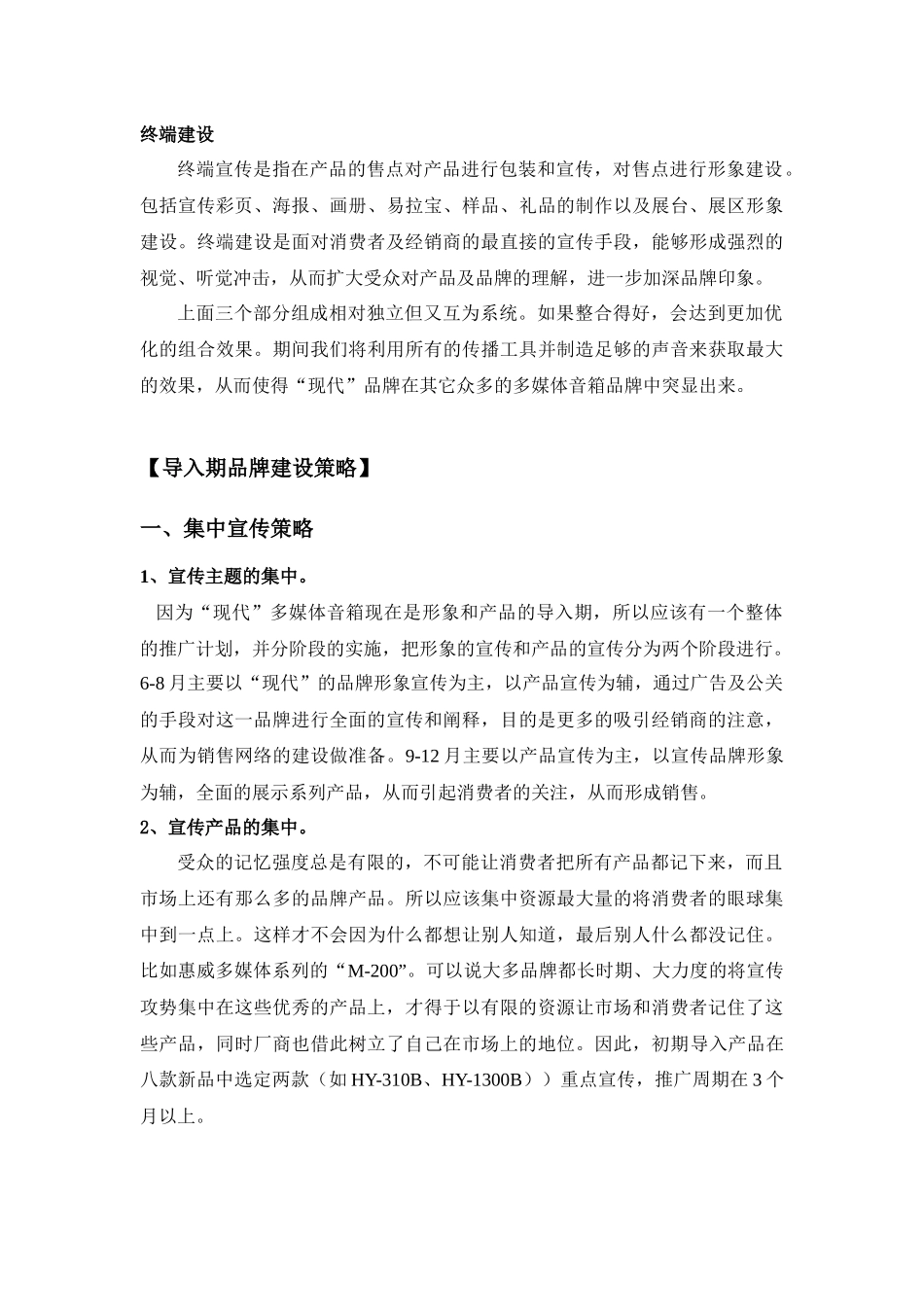 现代多媒体音响品牌营销策划方案_第3页