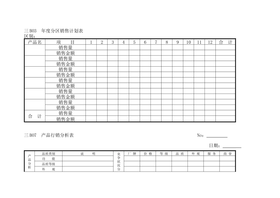 企业管理表格-营销管理B横表格_第1页
