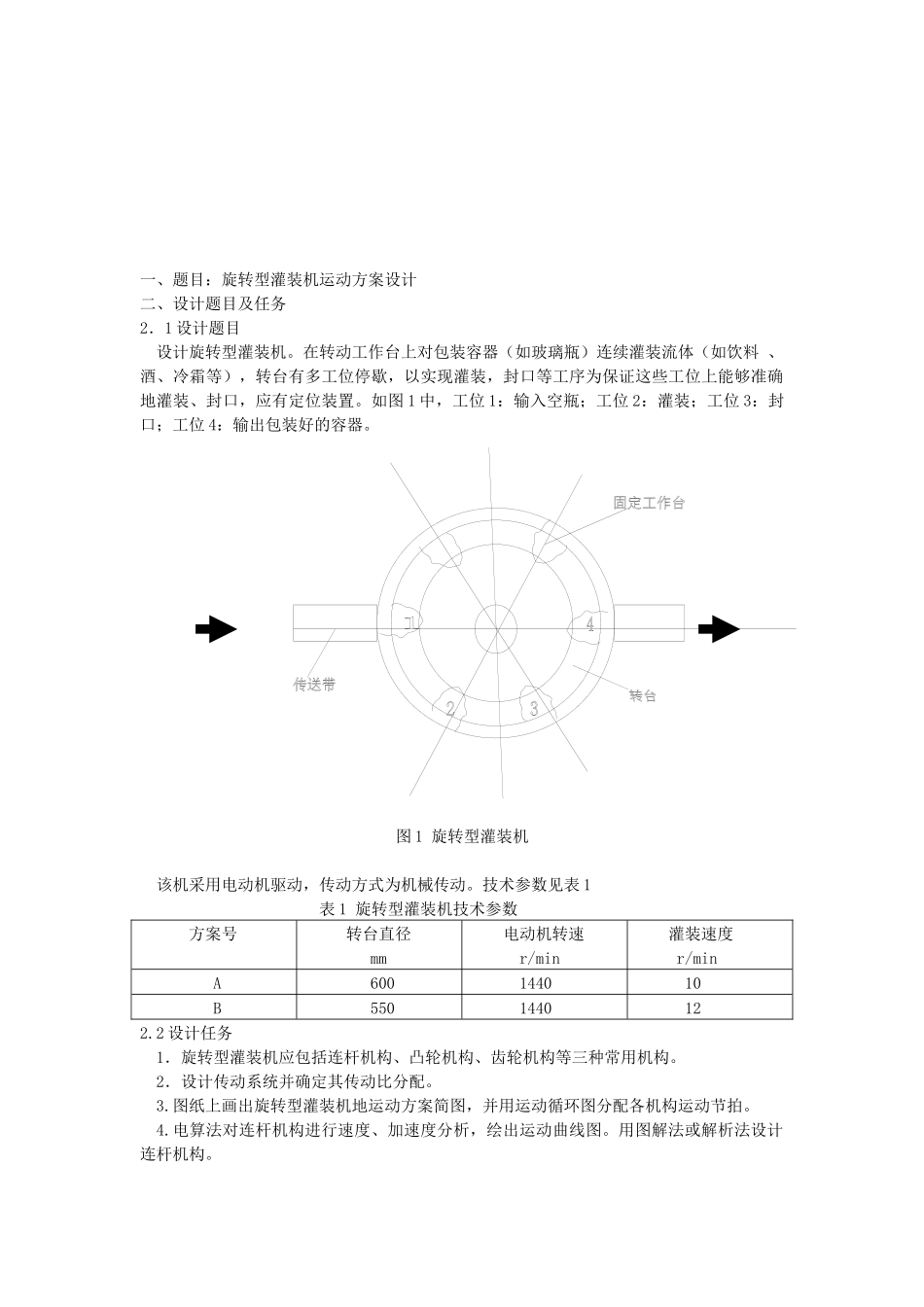 旋转型灌装机运动方案设计要点_第3页