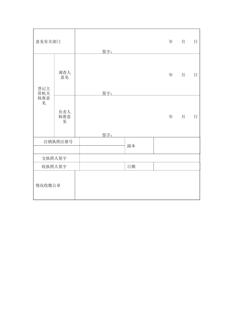 企业申请注销登记注册书_第2页