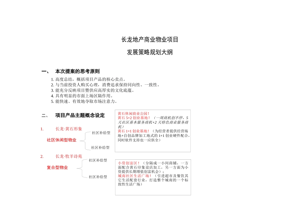 长龙黄石形象商业营销推广方案_第1页