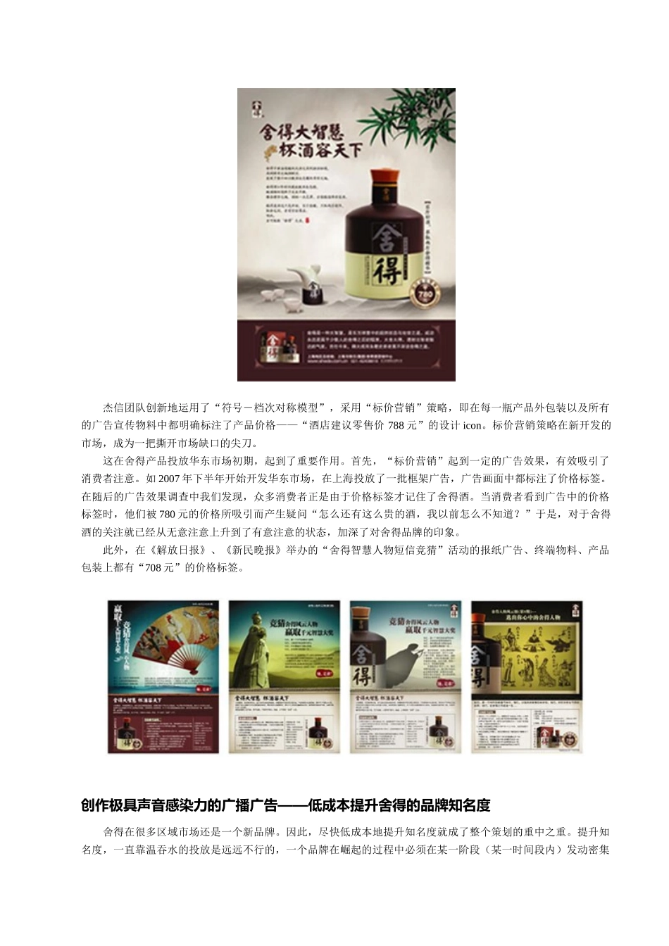 营销策划经典案例——舍得酒3_第3页