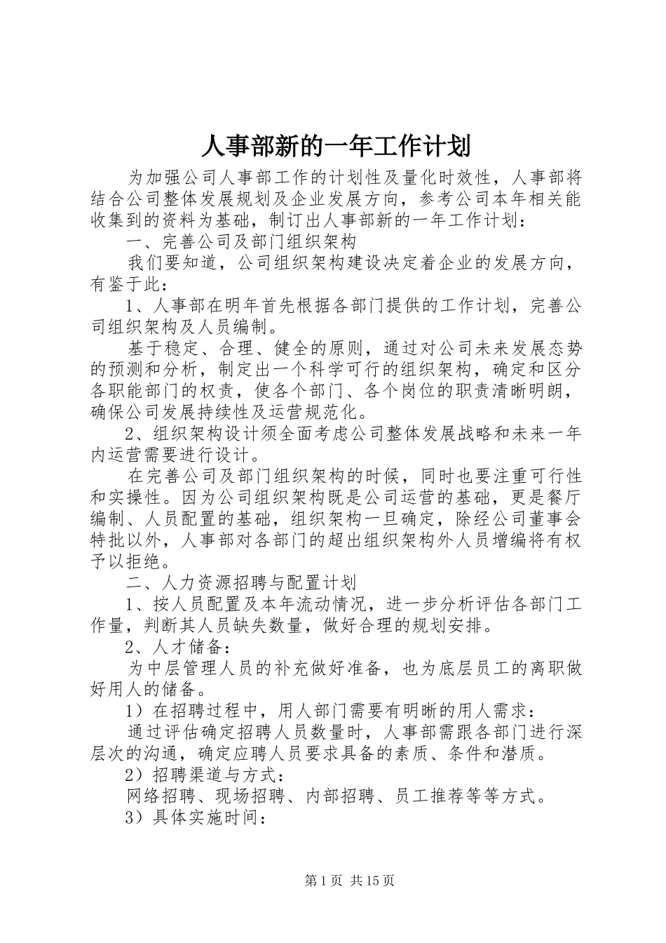 人事部新的一年工作计划_第1页