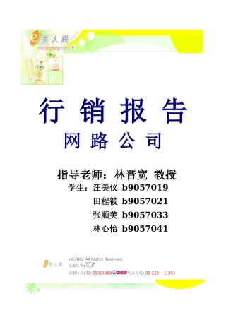 网路公司行销报告