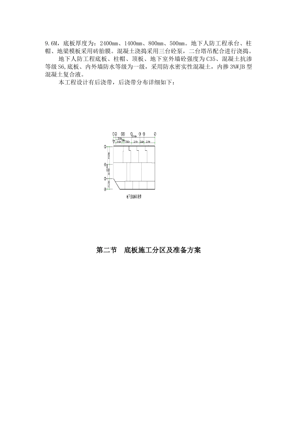 基础筏板施工方案_secret_第2页