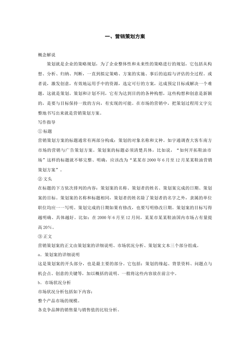 营销策划方案文档_第2页