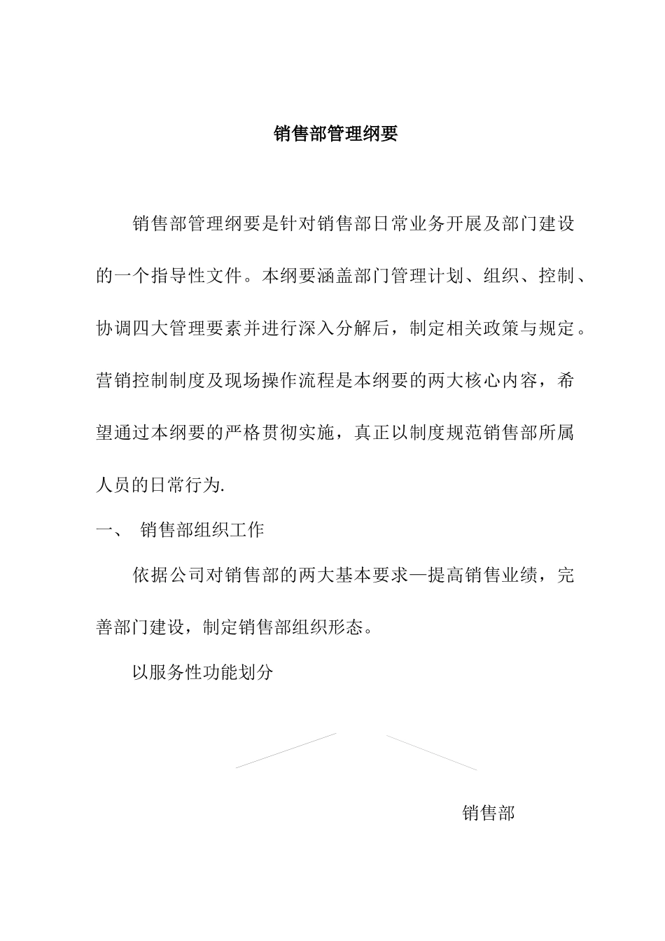 营销体系销售部管理纲要(21頁)_第1页