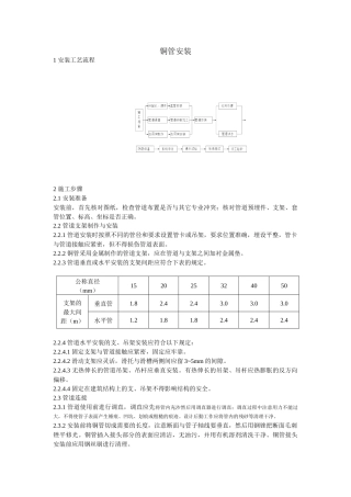 铜管安装施工方案
