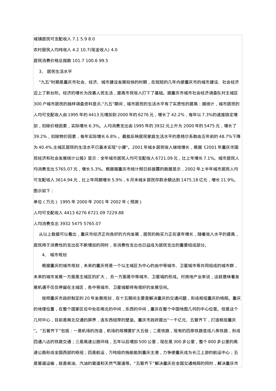 重庆市房地产市场调研报告_第3页