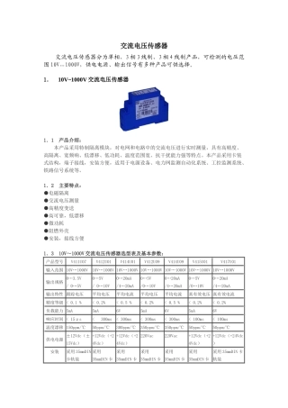 交流电压传感器-05年公司营销实施方案