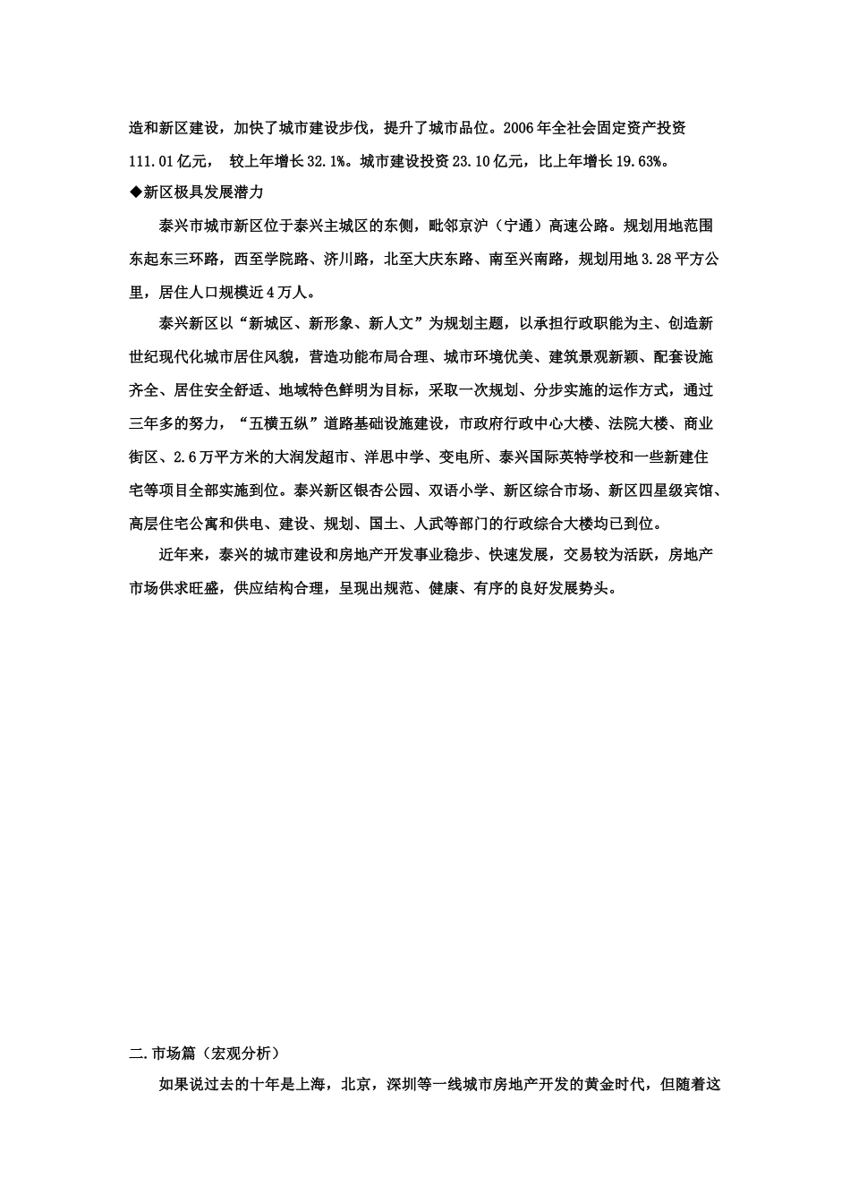 泰兴项目投资市场分析报告_第2页