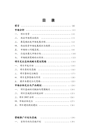 西安某商业项目营销策划方案