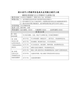 浙江省中小学教师信息技术应用能力提升工程（沈晓君）