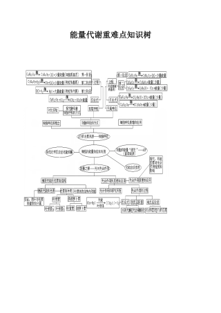 能量代谢重难点知识树
