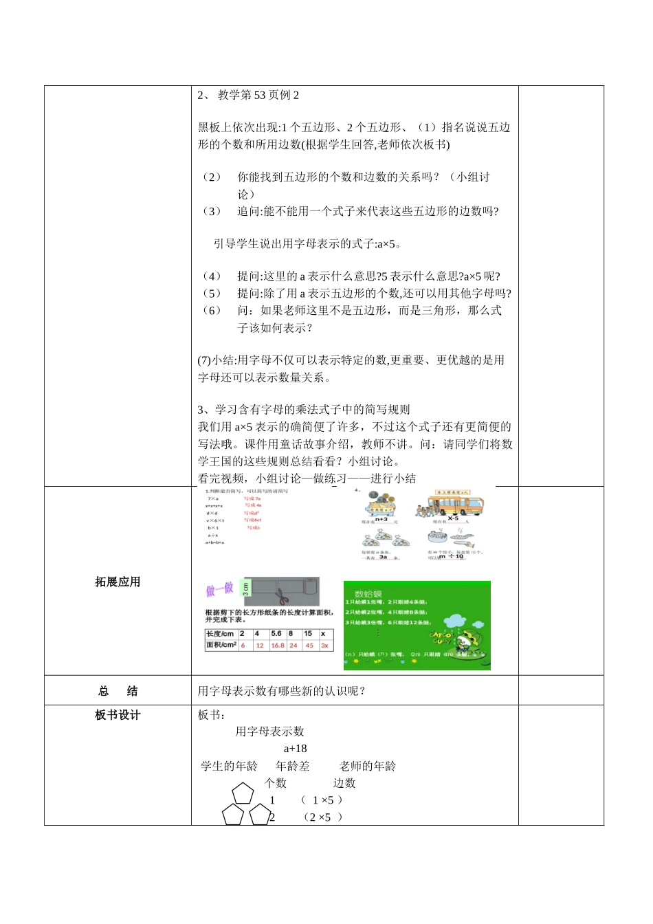 用字母表示数和反思_第3页