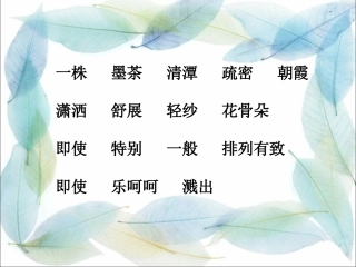 词语朗读（７～８）