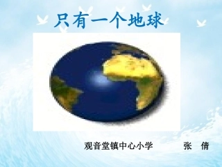 只有一个地球课件--张倩