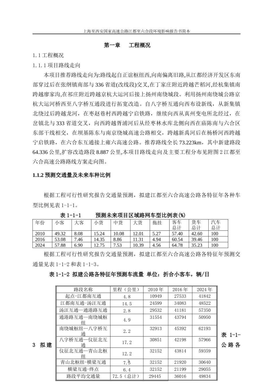 国家高速公路江都至六合段环境影响报告书_第3页