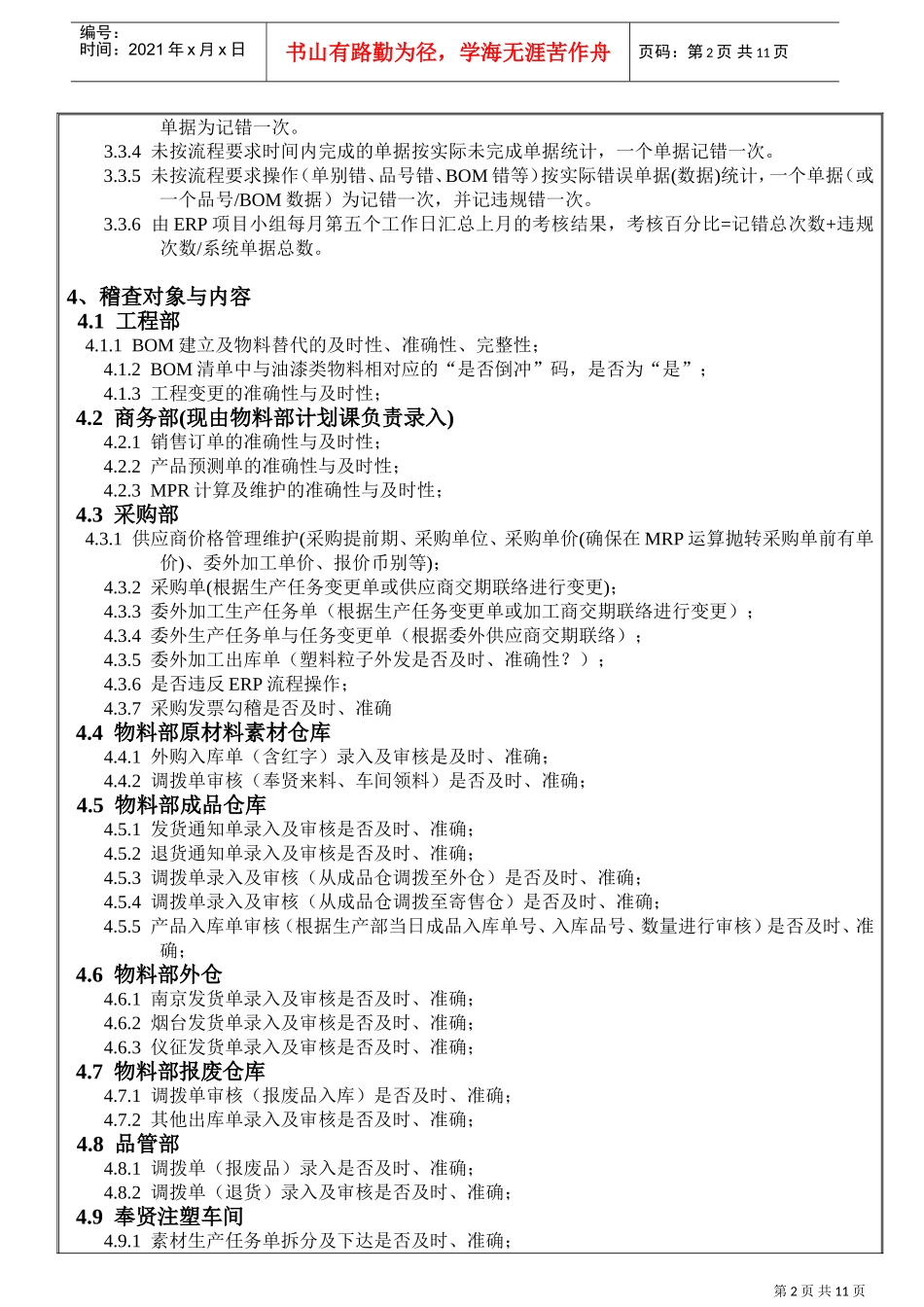 人力资源-2022ERP系统操作规定奖惩制度_第2页
