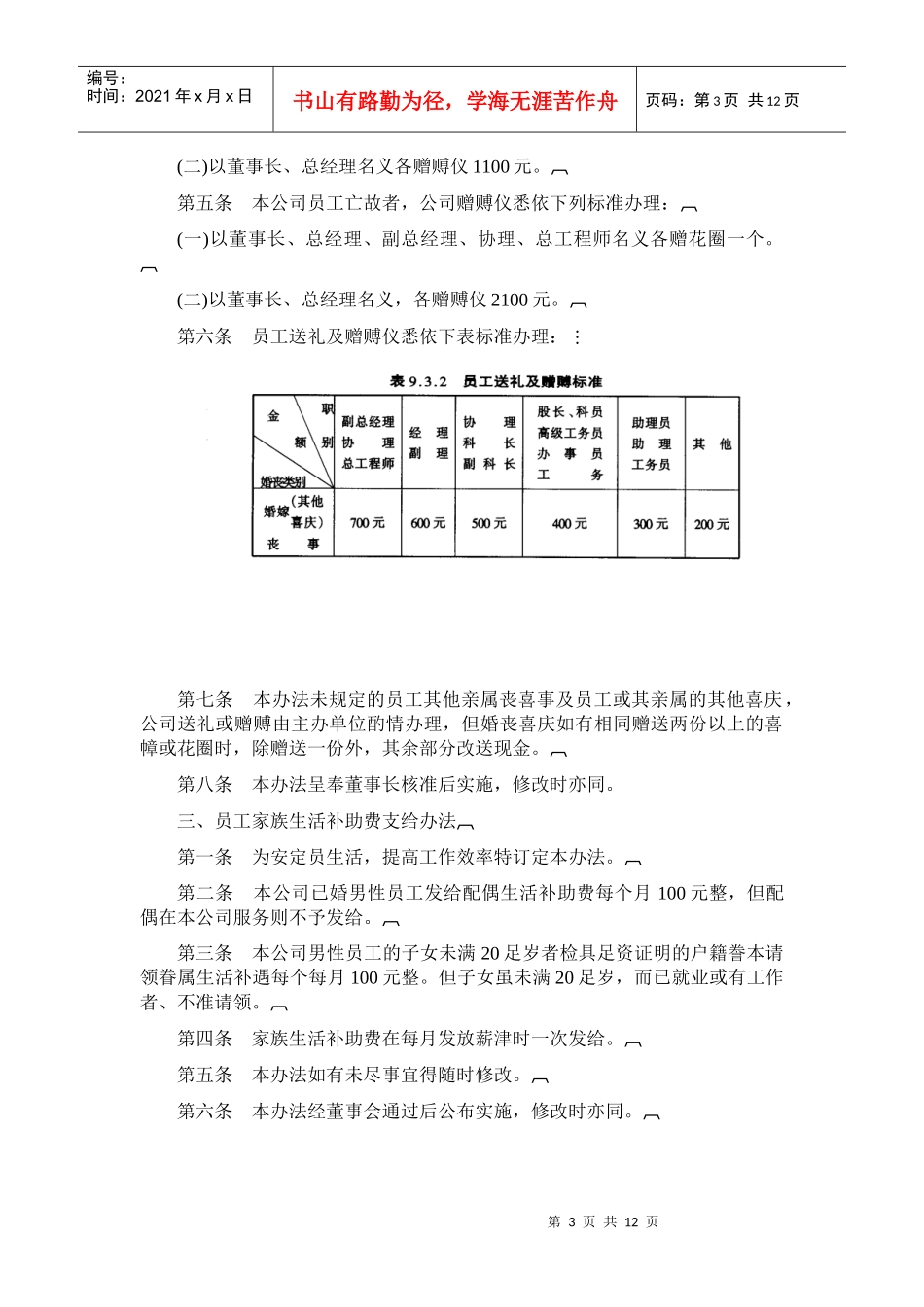 公司员工婚丧住房福利制度_第3页