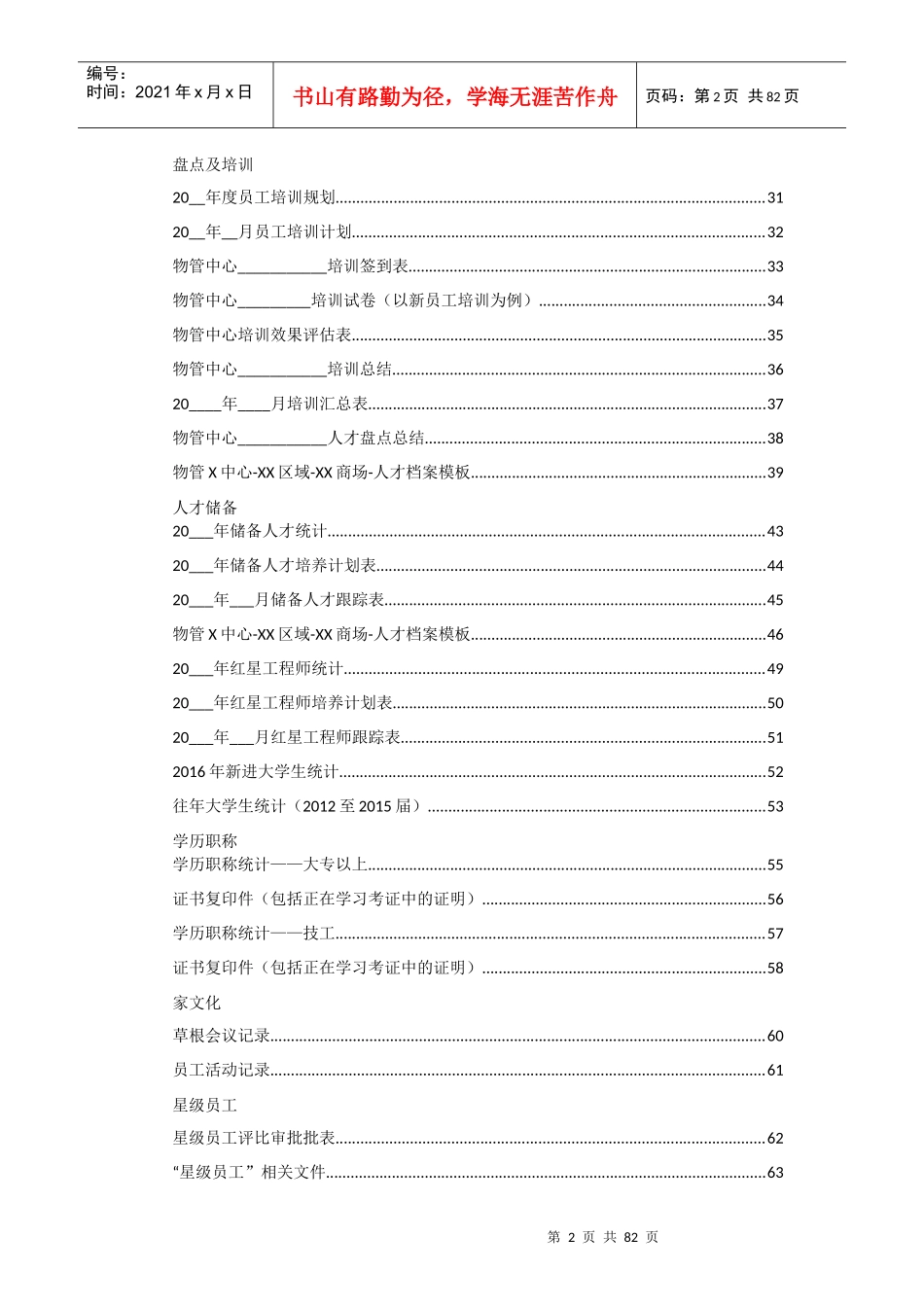 XXXX年组织建设KPI台账模板(1)_第2页