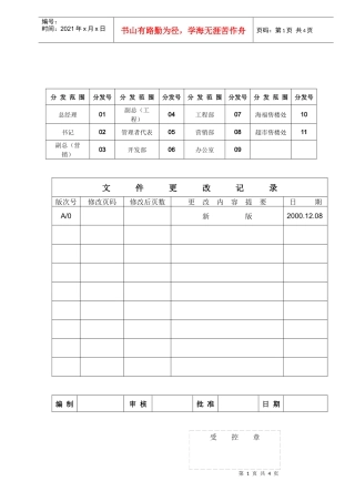岗位任职资格及培训要求