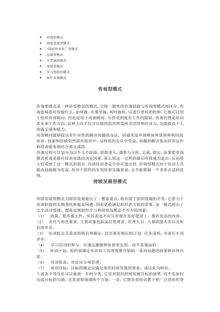 企业培训模式介绍